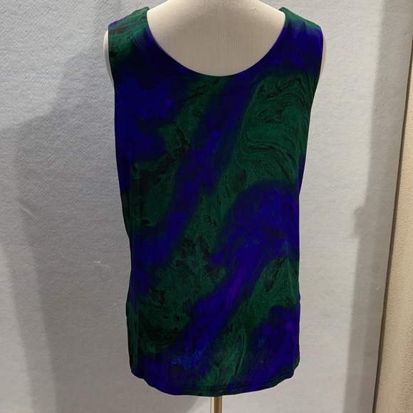 A Touch Of Class Peacock Stretch Sleeveless Blouse - Picture 6 of 11